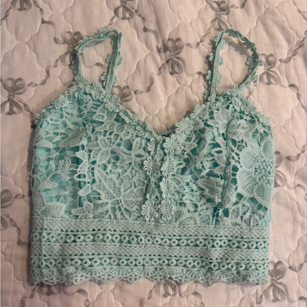 Mint Crop Top